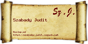 Szabady Judit névjegykártya